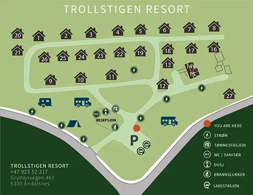 Oversiktsbilde av Trollstigen Resort