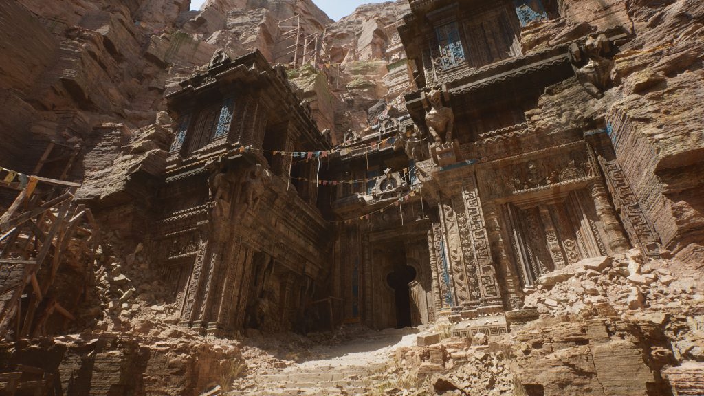An ancient ruins rendered using Unreal Engine 5