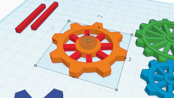 3D desiging in TinkerCAD (Source: tinkercad.com)