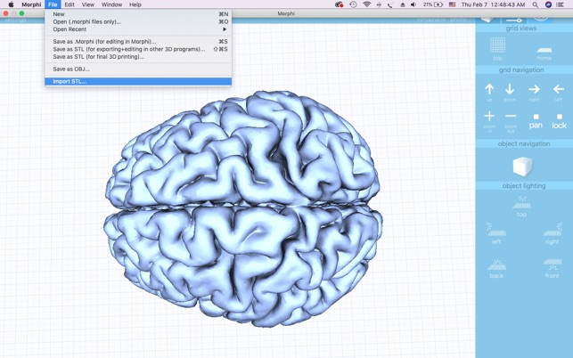 3D modeling in Morphi (Source: Mac App Store)