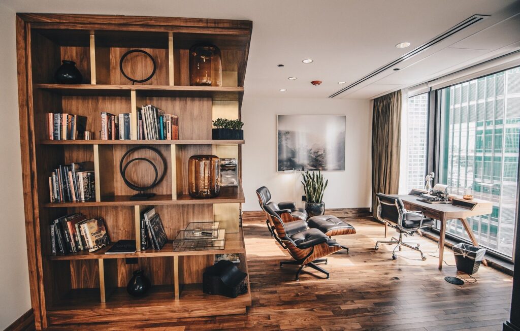 The photorealistic interior designed for a 3D web app.