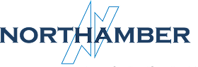 Northamber company logo with stylized blue and white design.