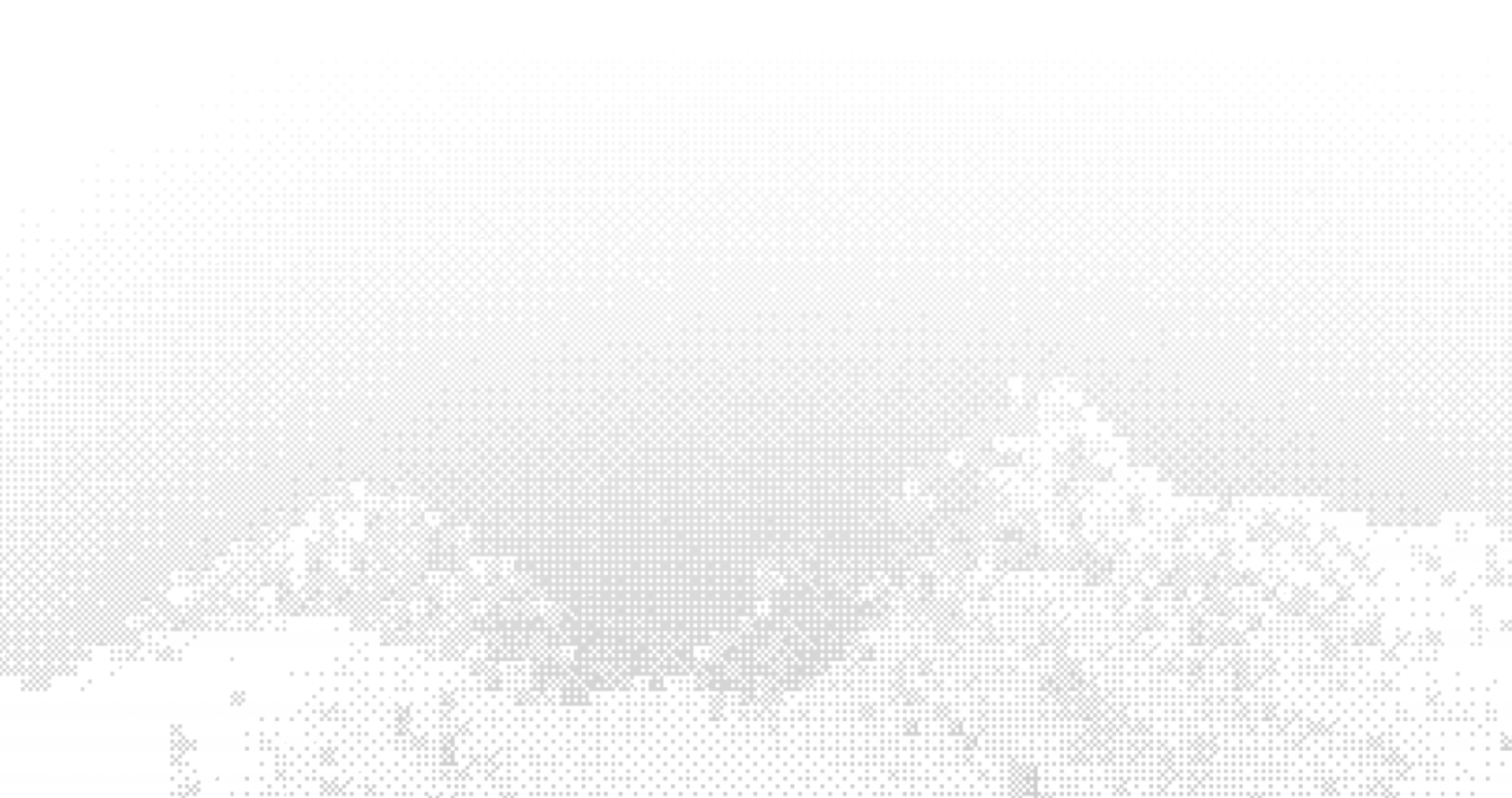 Halftone dot pattern depicting mountain peaks fading into the sky.