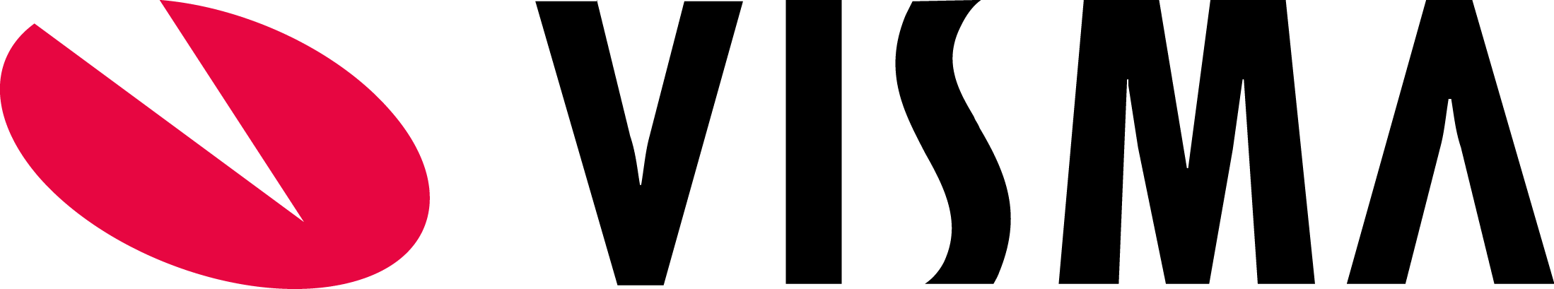 Visma-logotyp med en stiliserad röd V och svart text.
