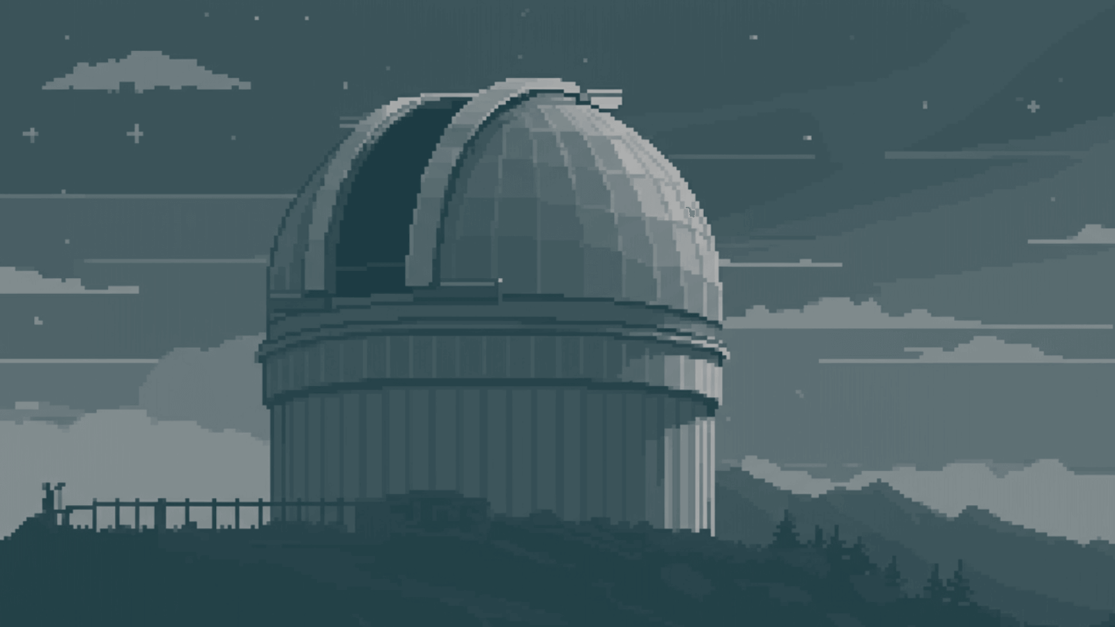 A large telescope dome on top of a hill