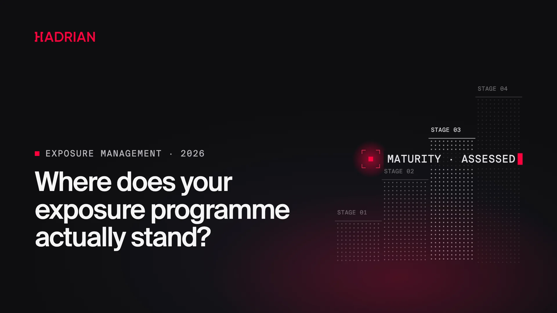 Where does your exposure programme actually stand?