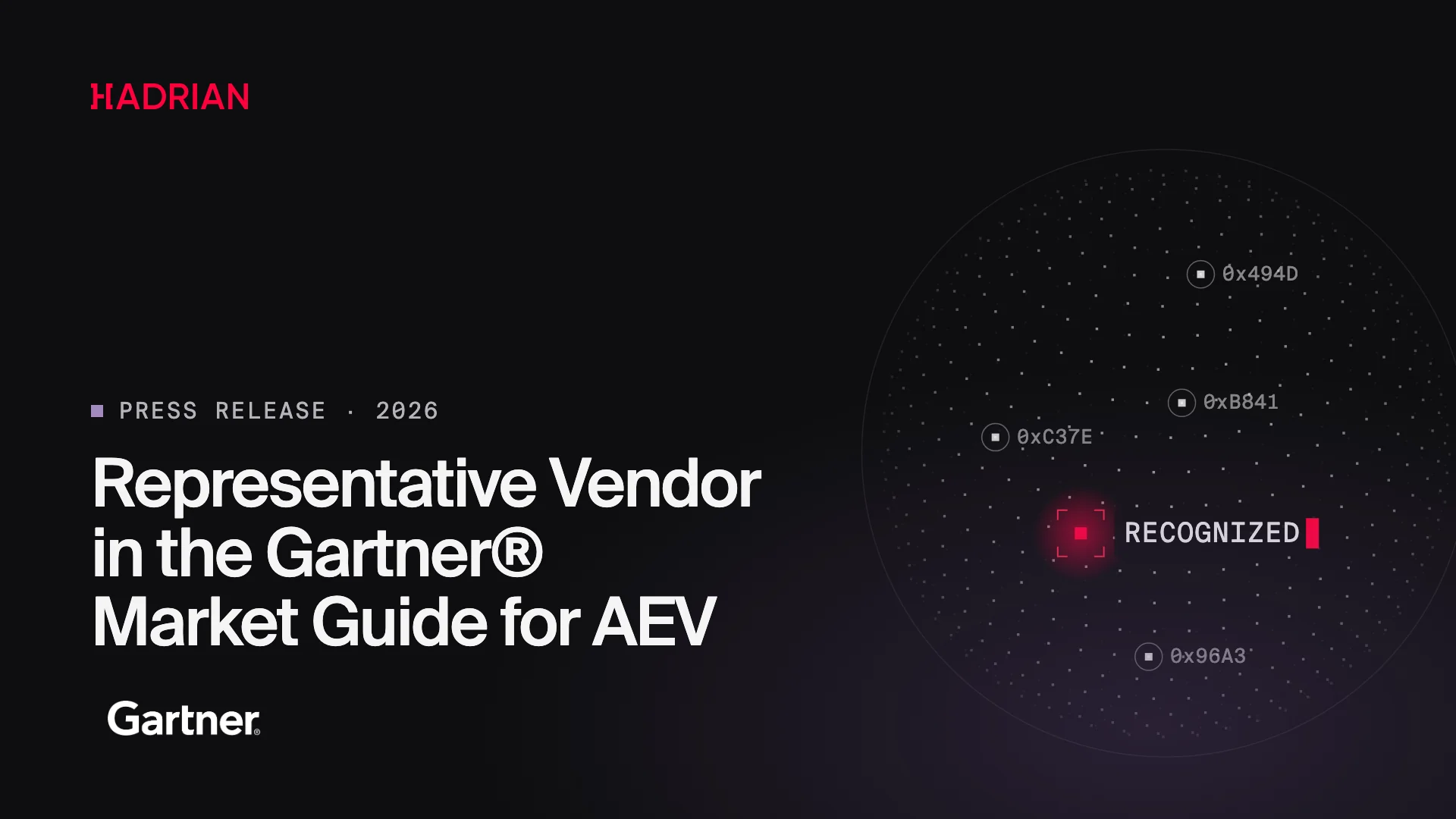 Representative Vendor in the Gartner® Market Guide for AEV