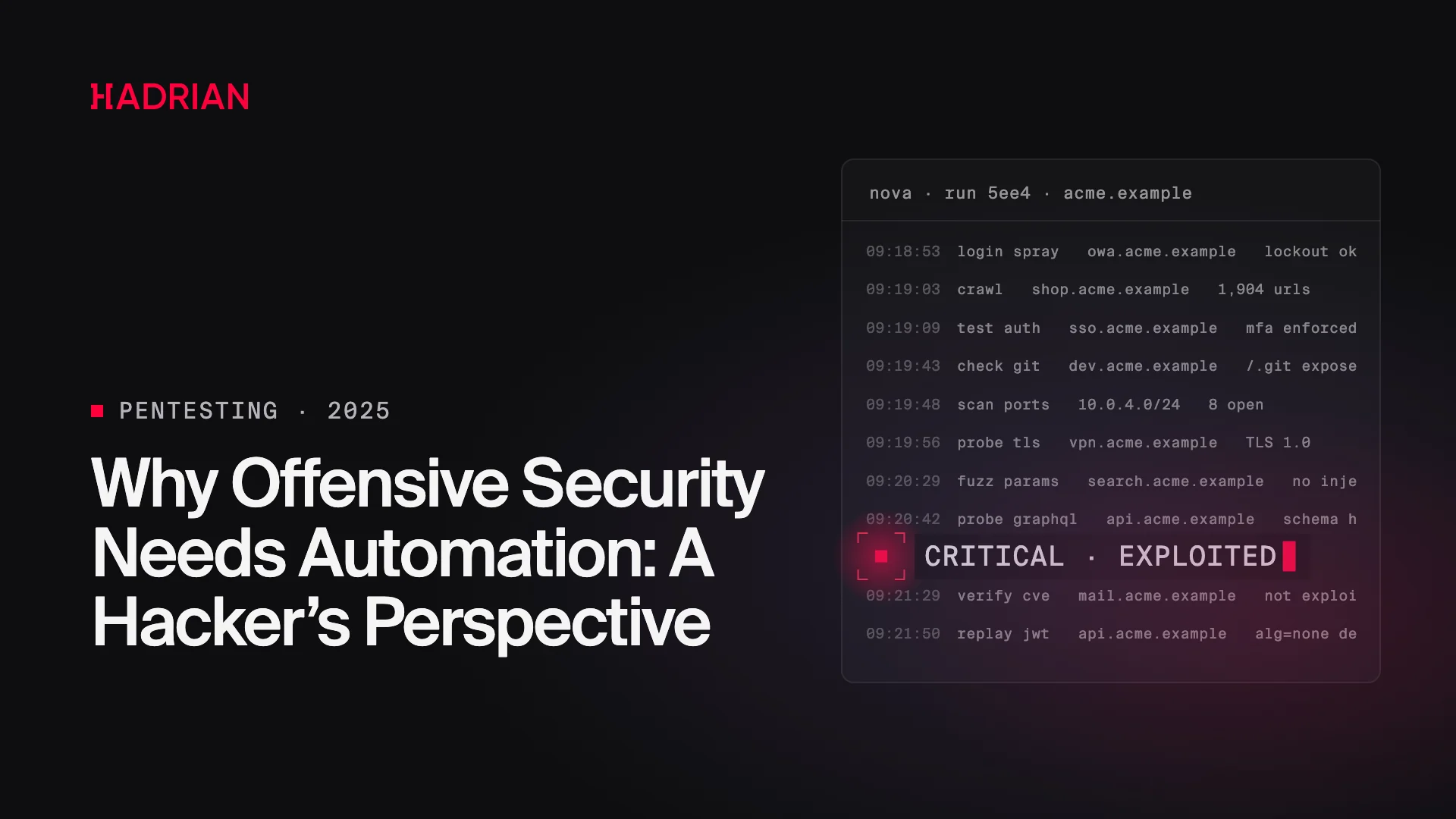 Why Offensive Security Needs Automation: A Hacker’s Perspective