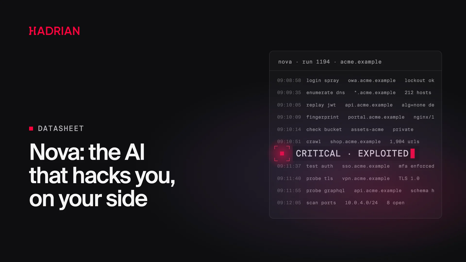 Nova: the AI that hacks you, on your side