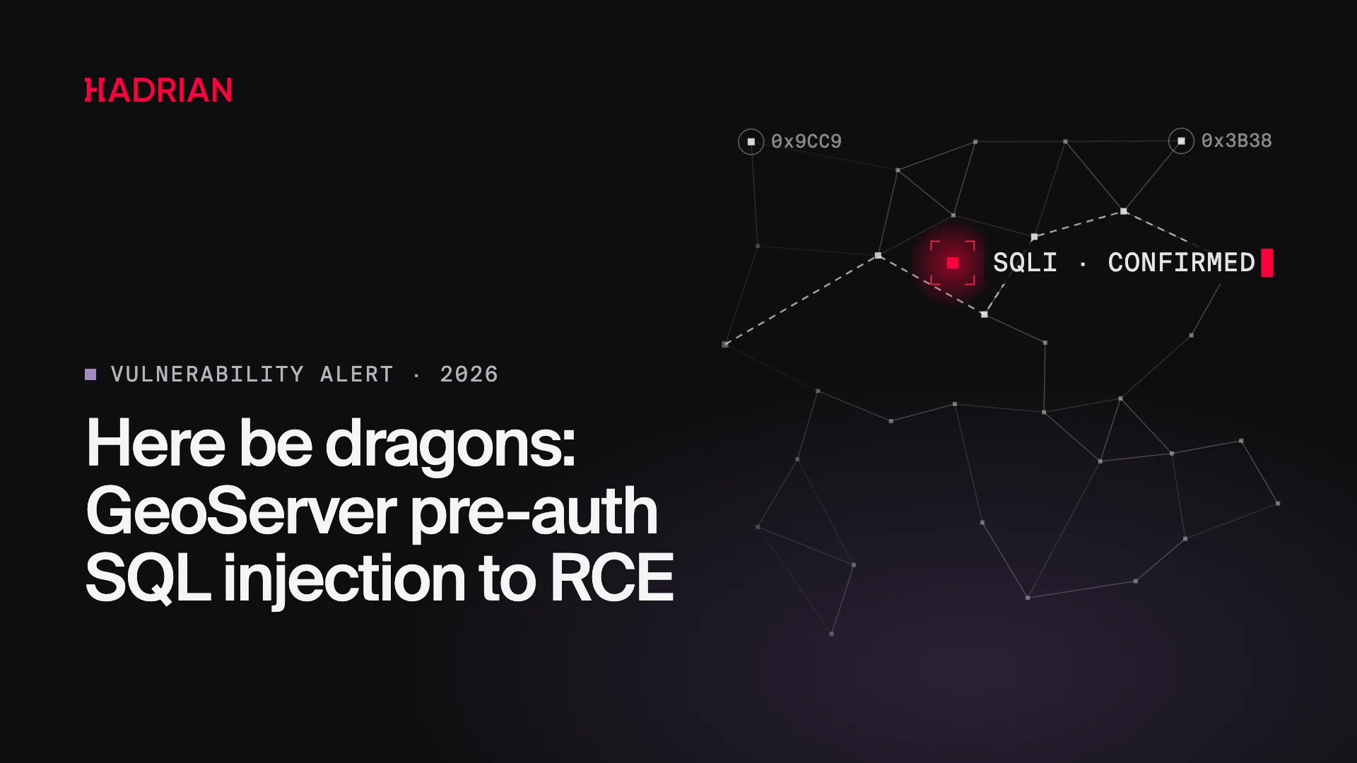 Here be dragons: GeoServer pre-auth SQL injection to RCE
