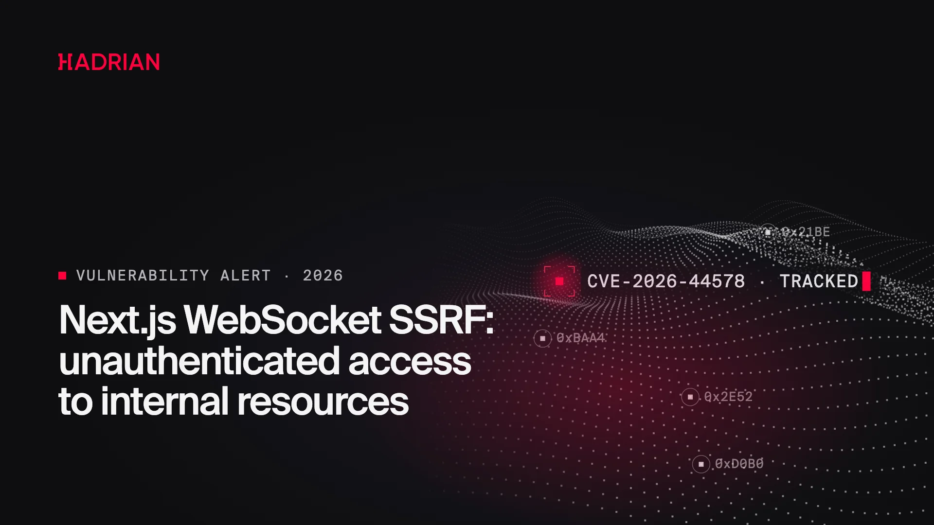 Next.js WebSocket SSRF: unauthenticated access to internal resources