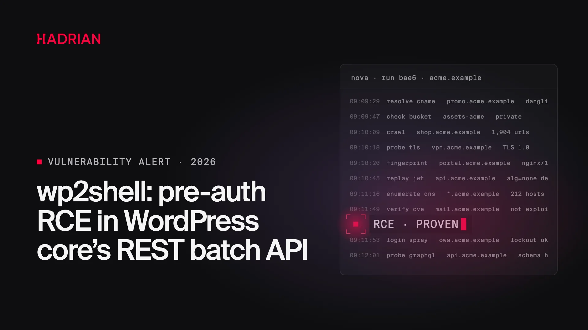 wp2shell: pre-auth RCE in WordPress core’s REST batch API