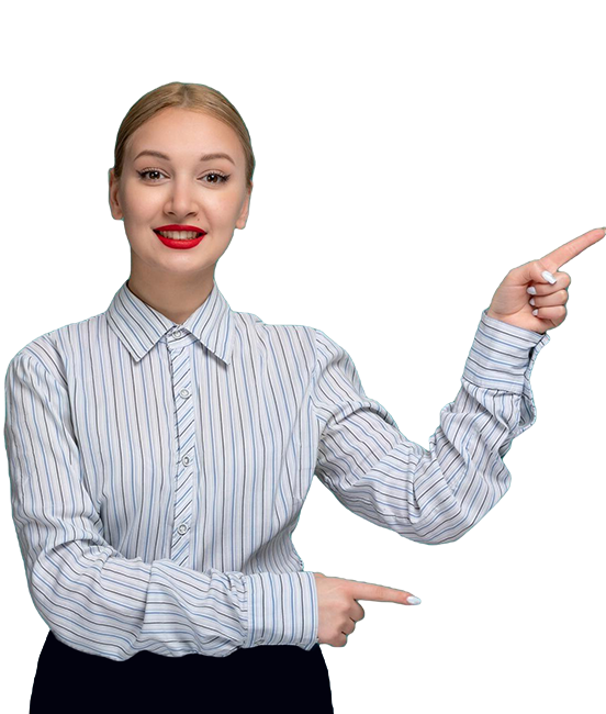 lady pointing fingure