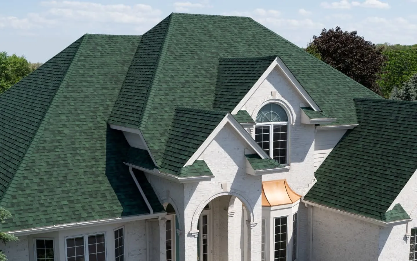 Owens Corning Duration Chateau Green shingles on home