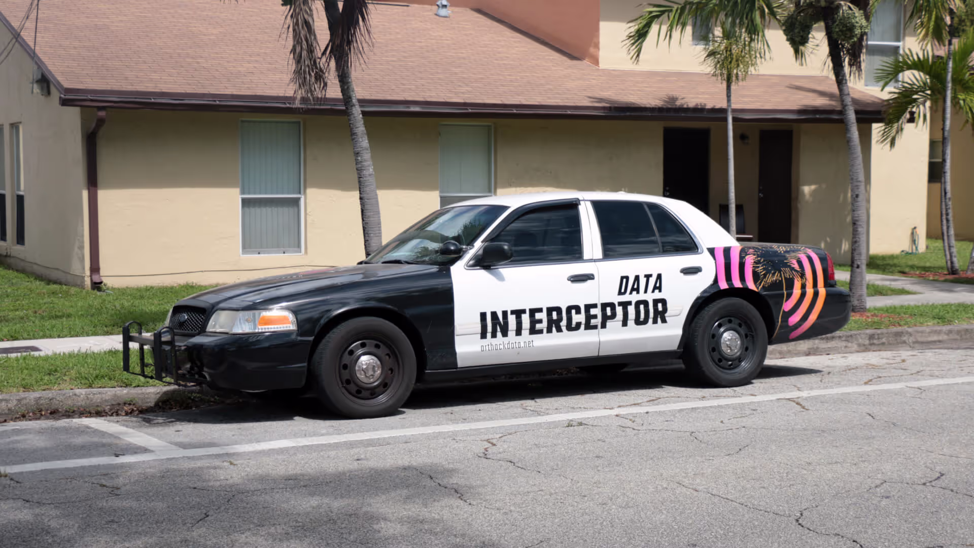 Data Interceptor car on the streets, WISPer program: Guerrilla Hotspot, Wynwood, Miami, 2018 - MUD Foundation