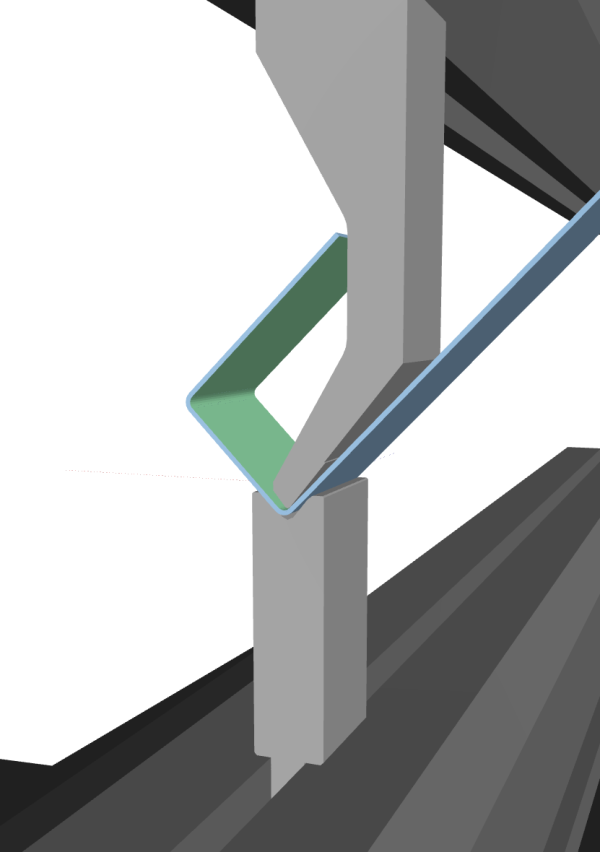 "Gooseneck" punches allow for deep return flanges.