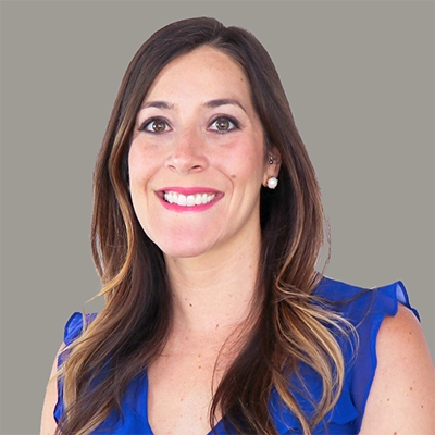 Lisa Marino portrait headshot with grey background