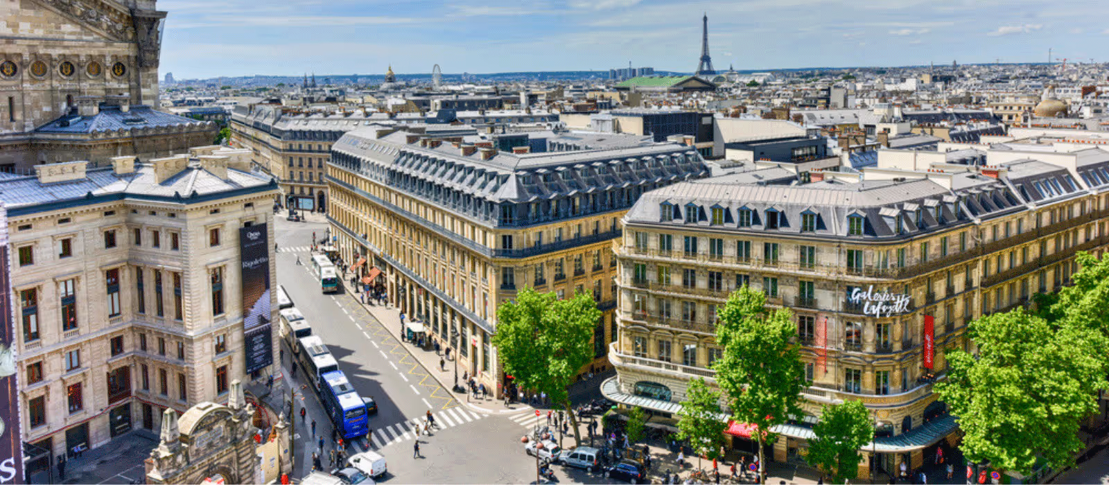 Real estate in central Paris with panoramic view