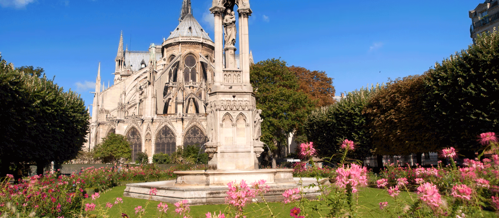 Paris Arrondissement 4 Banner - Notre Dame Cathedral