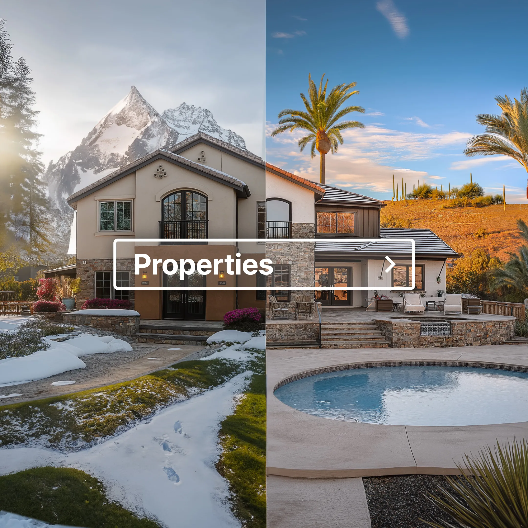 A home in two different climates that demonstrates how HouseFacts allows homeowners to stay in control of multiple vacation homes