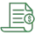 green icon of paper bill