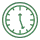 green icon of clock