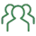 green icon of 3 person icons