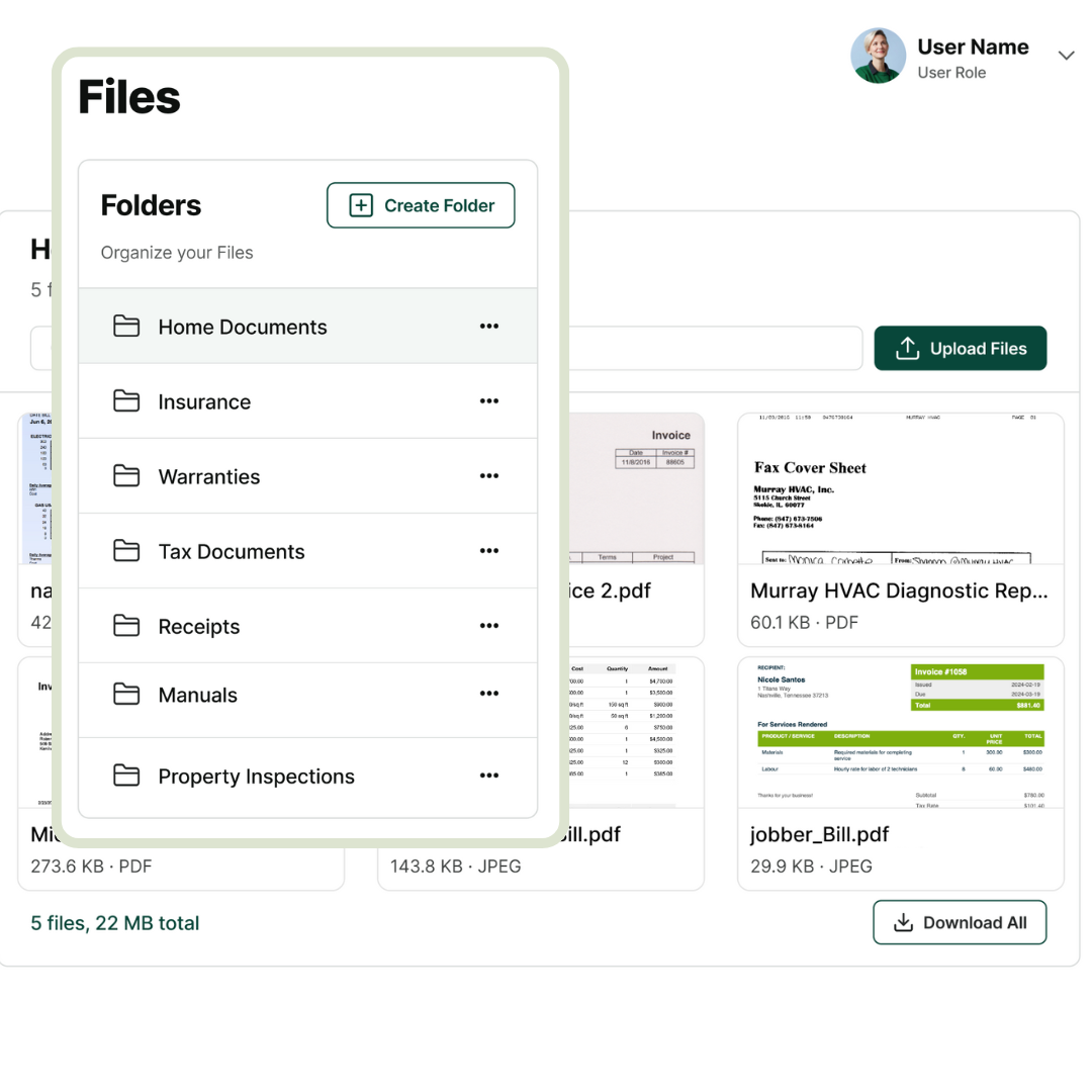 A HouseFacts product card demonstrating accessing data in one location