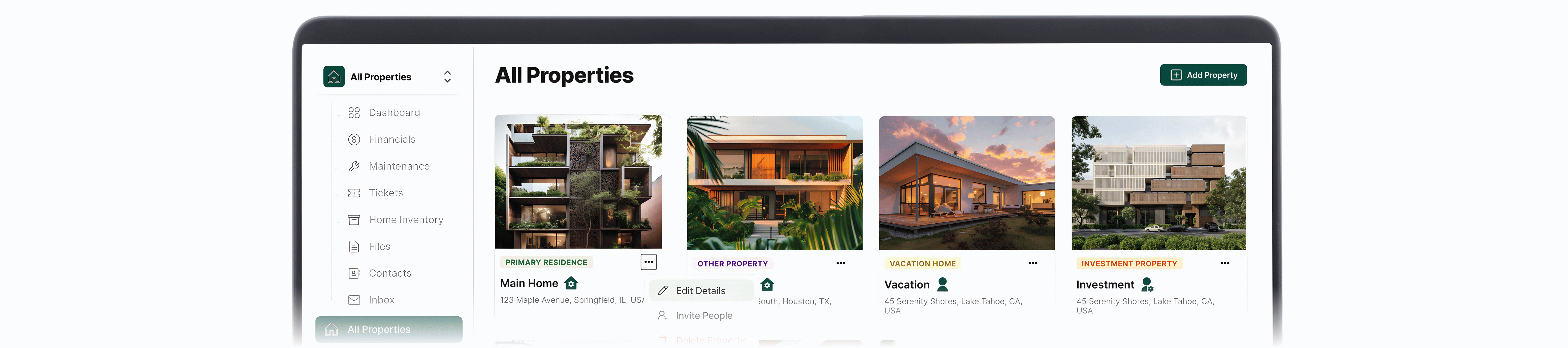 An example of a home managed by HouseFacts that show multiple features