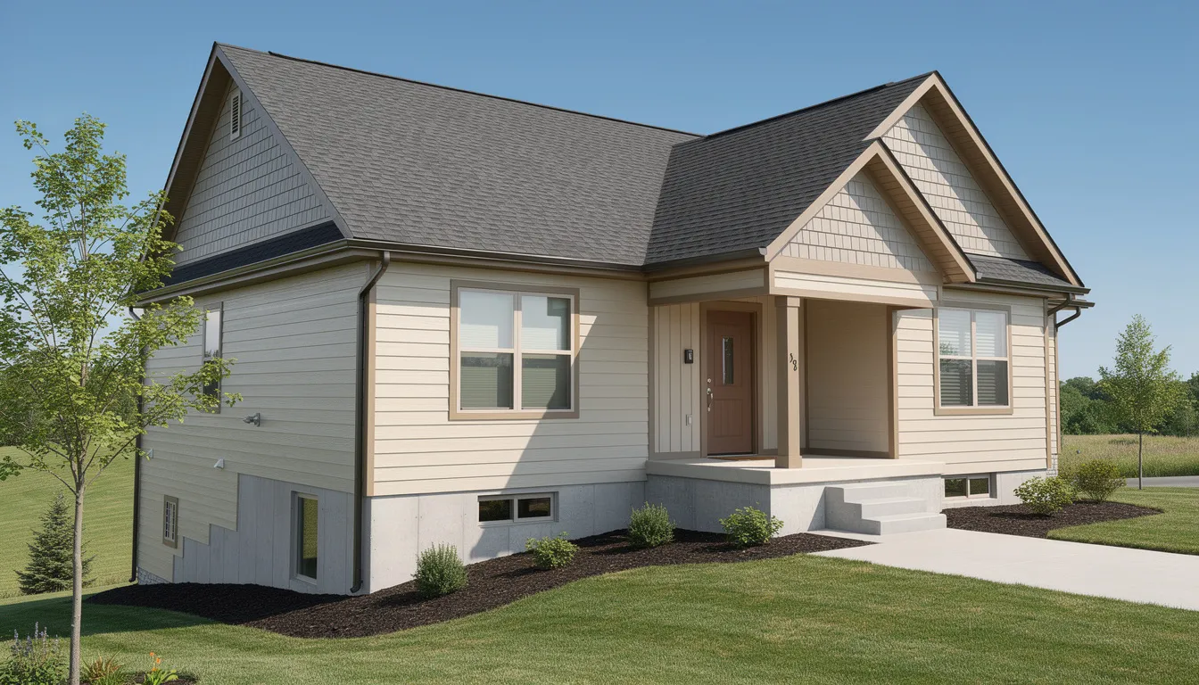 The image depicts the exterior of a residential home, highlighting the roof, foundation, and siding, which are key aspects often examined in a home inspection report for potential issues. This visual serves as a reminder of the importance of maintaining these elements to avoid costly problems in the future.