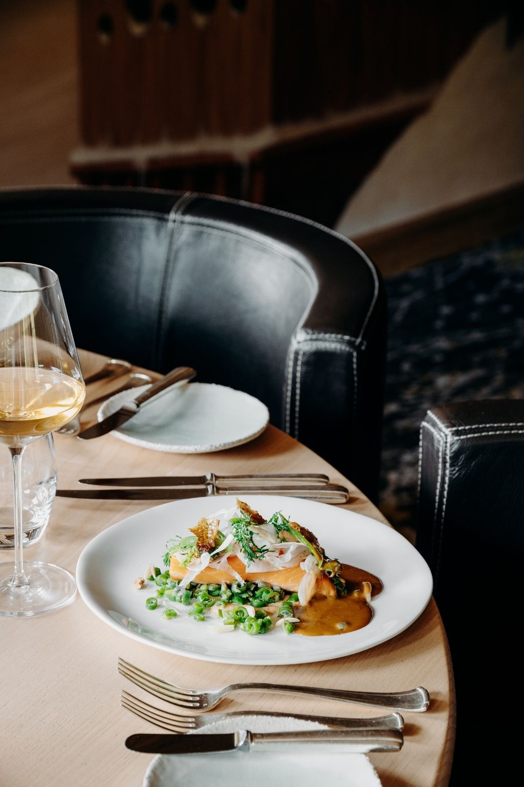 El plato del restaurante gastronómico del Chalet du Mont d'Arbois
