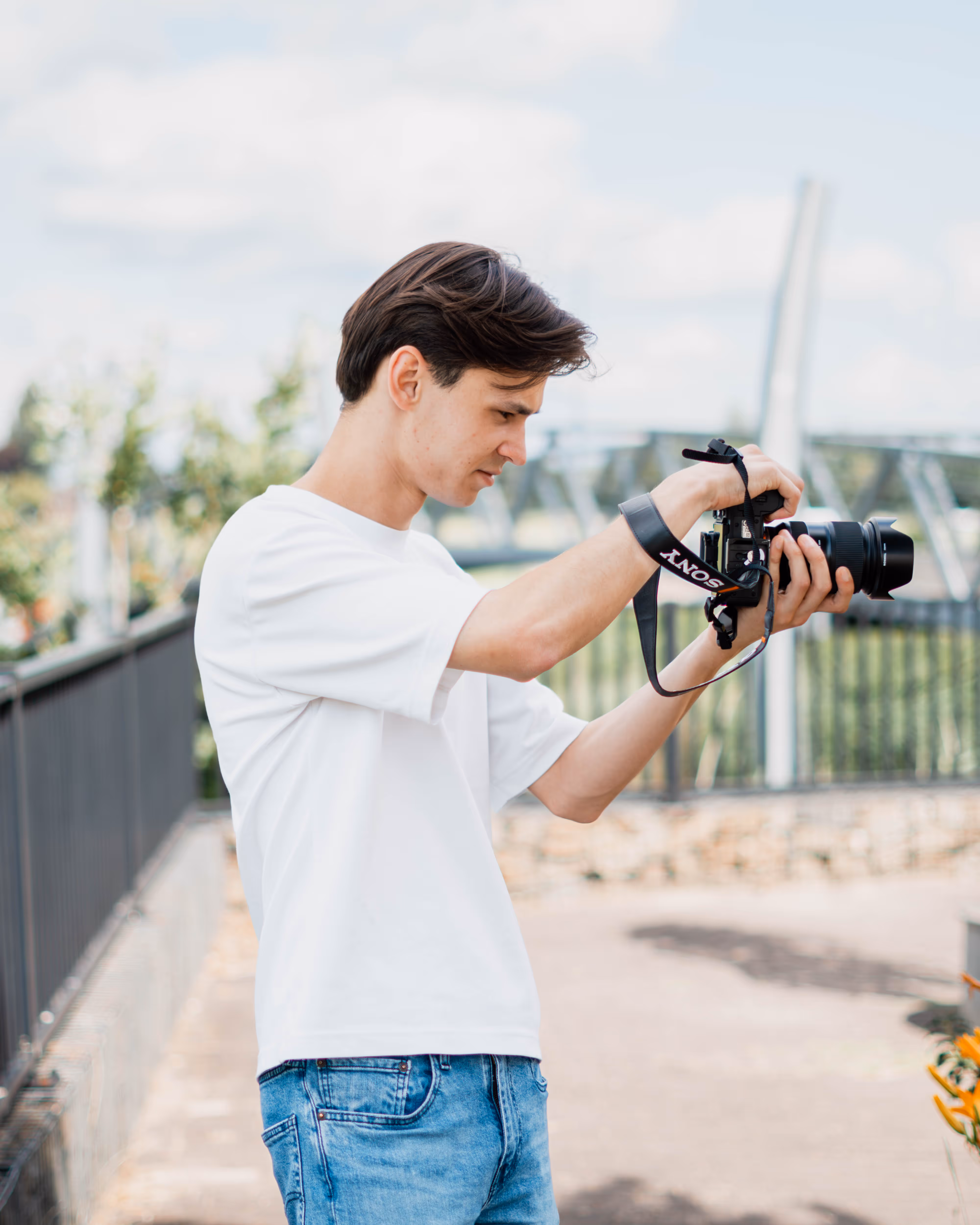 Jochem, eigenaar, met camera