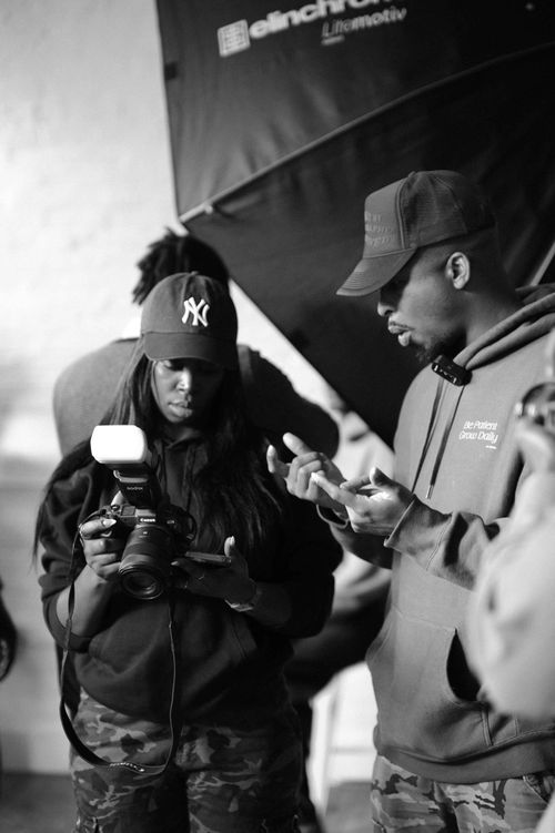 Photographers making images at free lighting workshop.