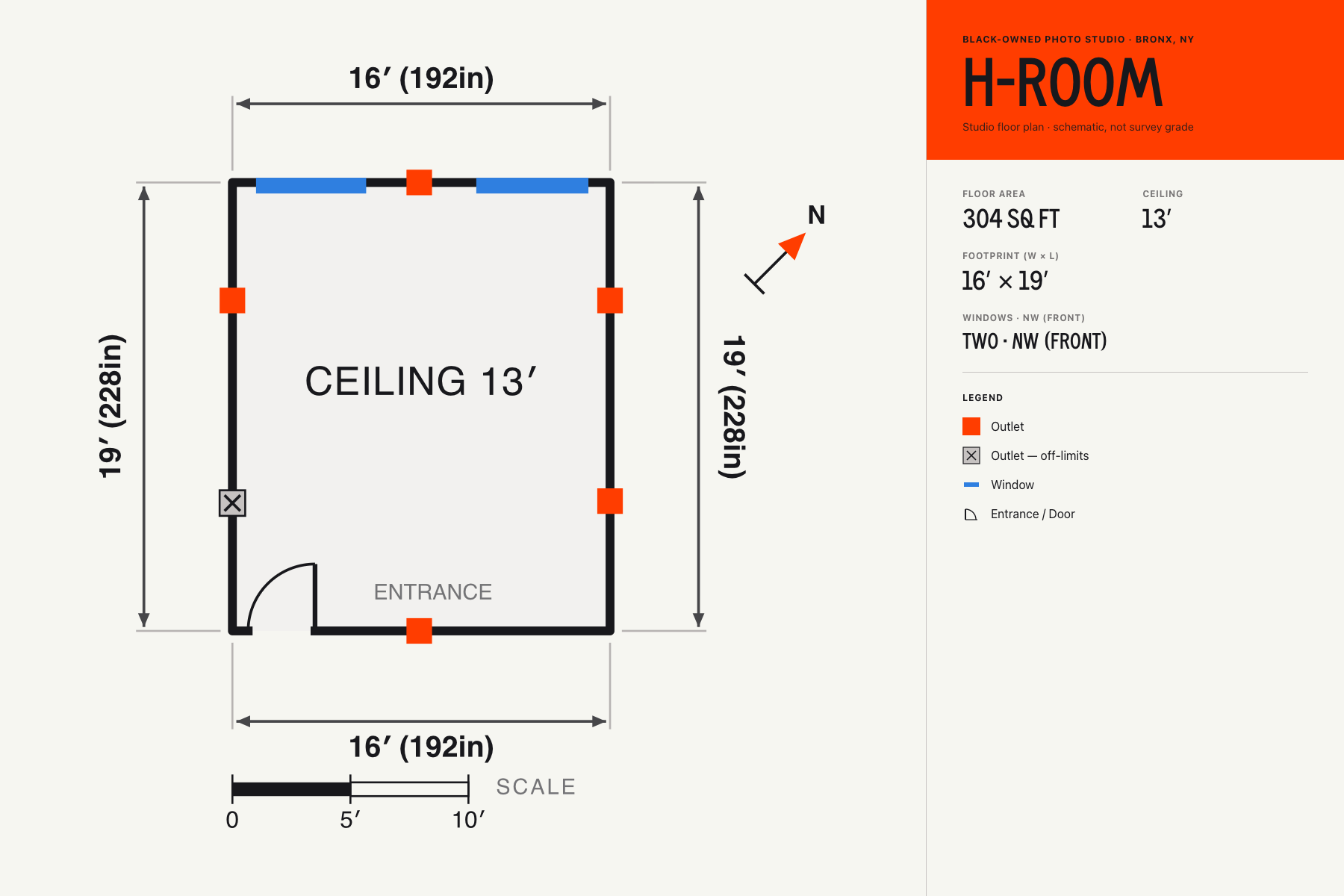 Layout/Blueprint of LR2 PHOTO STUDIO (H-Room)