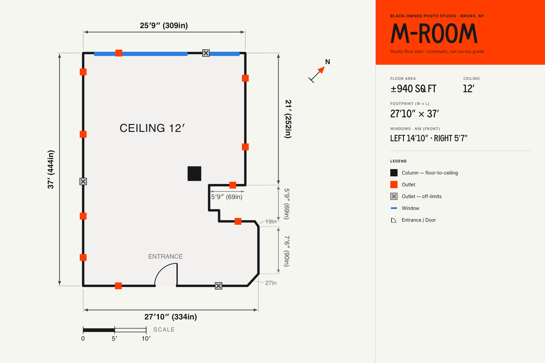 Layout/Blueprint of LR2 PHOTO STUDIO (M-Room)