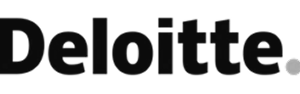 Deloitte company logo with a green dot at the end.