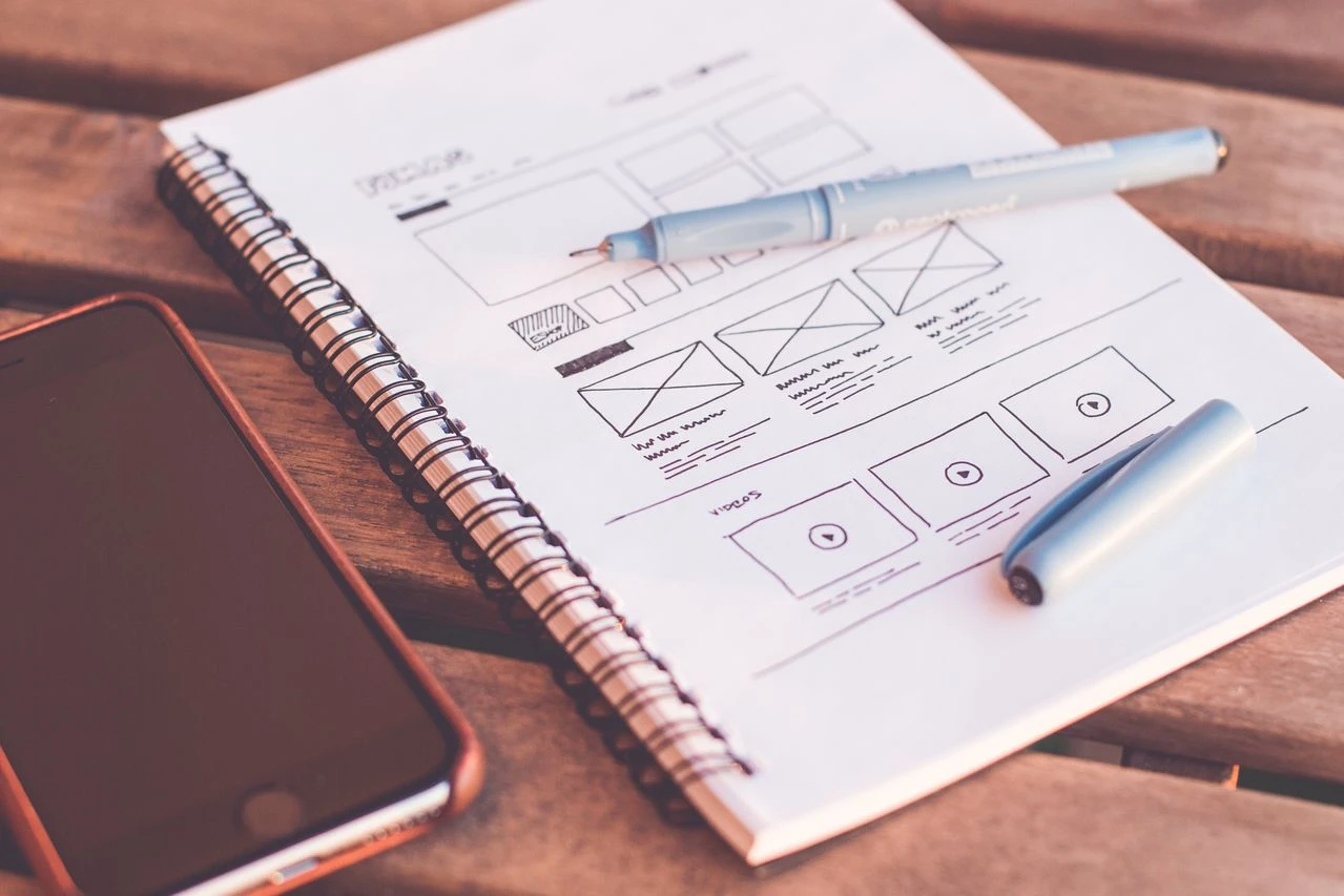 Example of a UX design user flow for a website