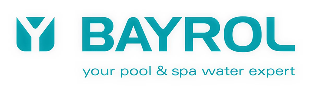 Bayrol logo with tagline 'your pool & spa water expert' in teal text.