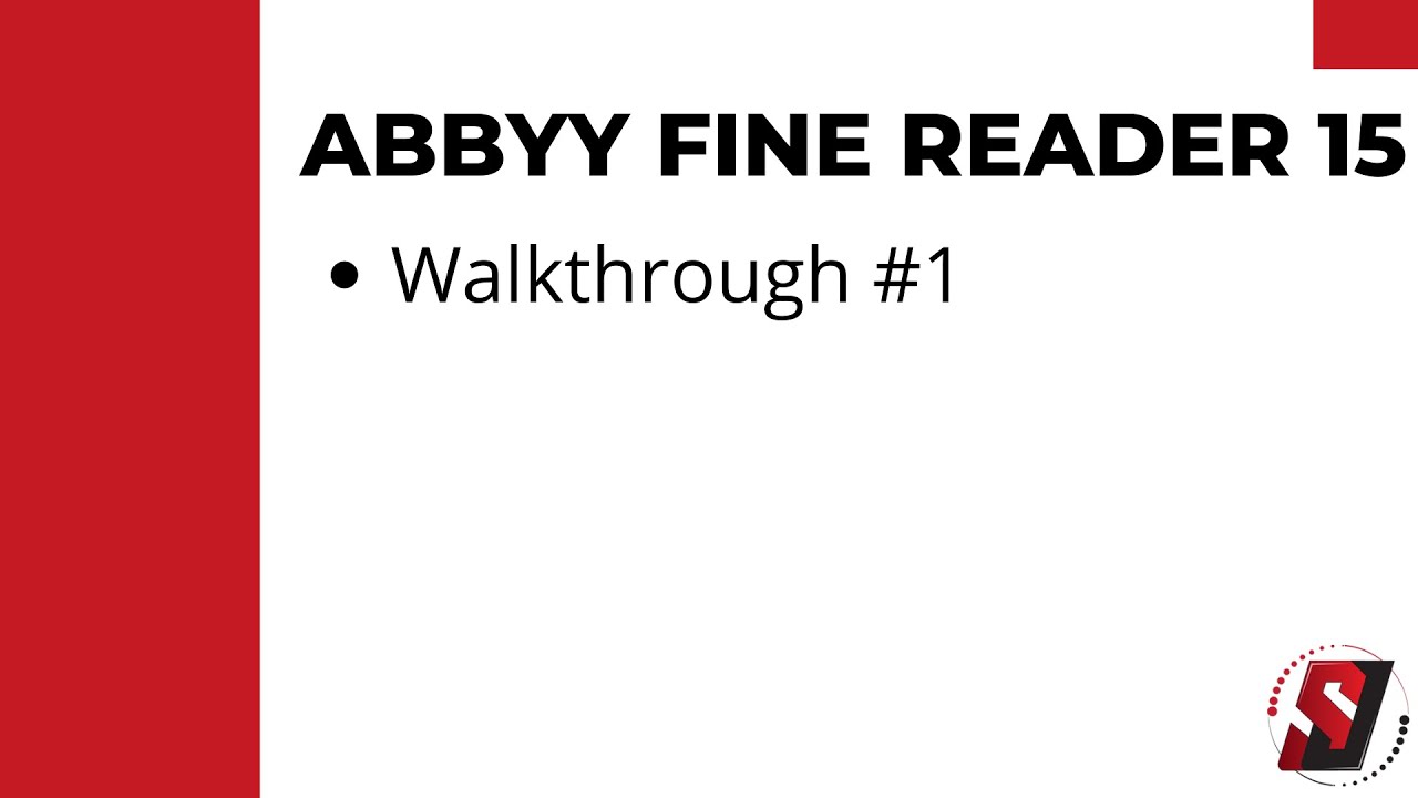 EASY tutorial Abbyy Fine Reader 15 | Demo #1
