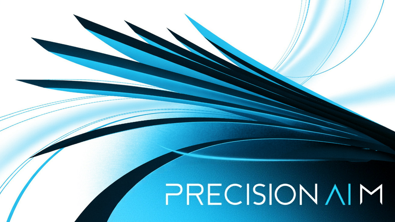 Nine overlapping sheets of paper in a spiral, each with blue to white gradients and glowing lines connecting them on a white background.