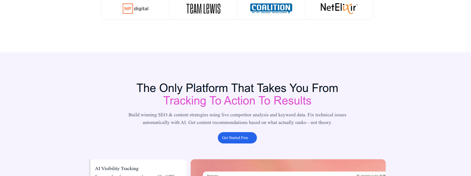 Writesonic homepage hero section displaying main information