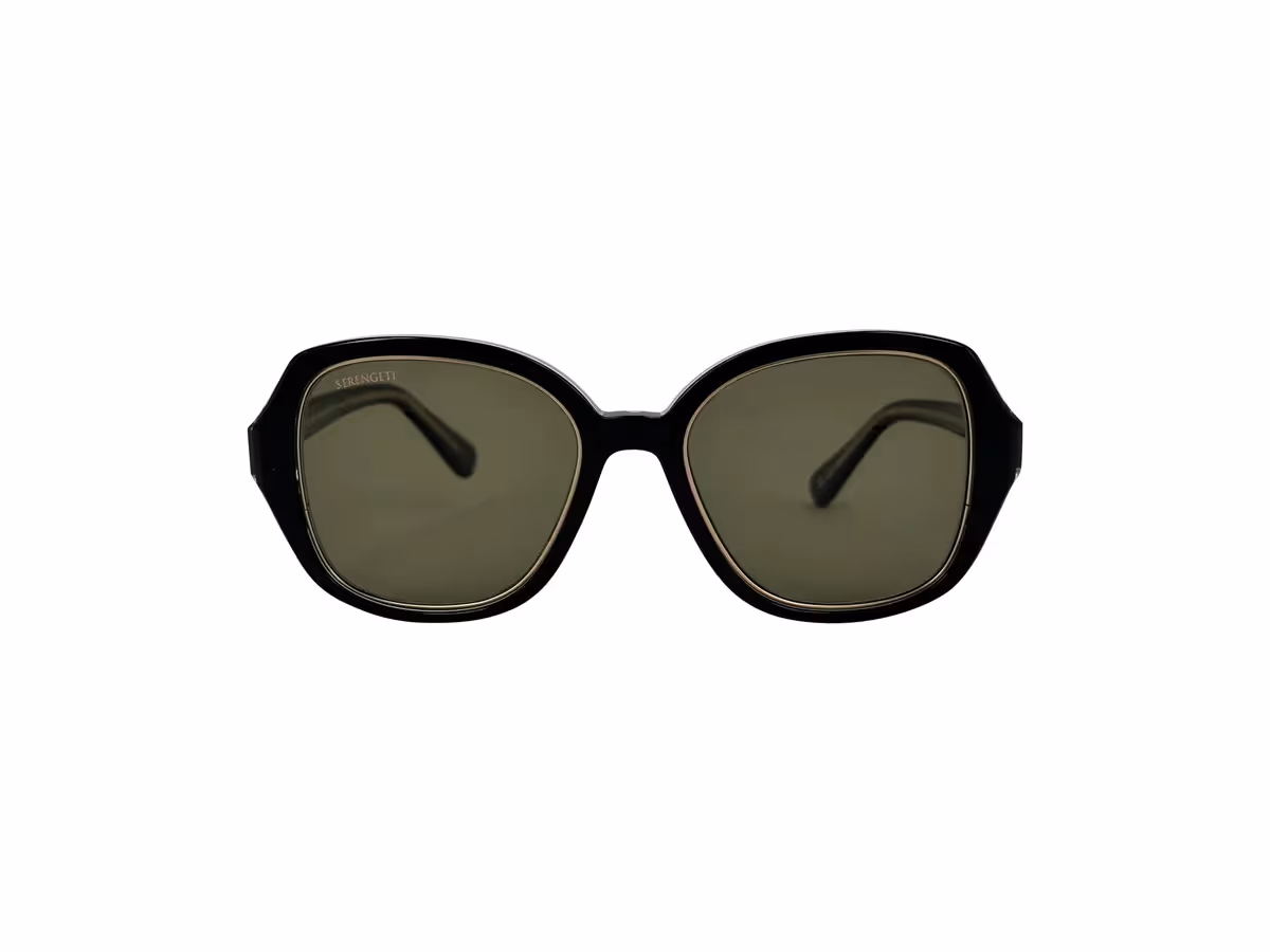 Serengeti Hayworth SS538001, Shiny Black Transparant Layer / Mineral Polar555nm (54/18 - 140)