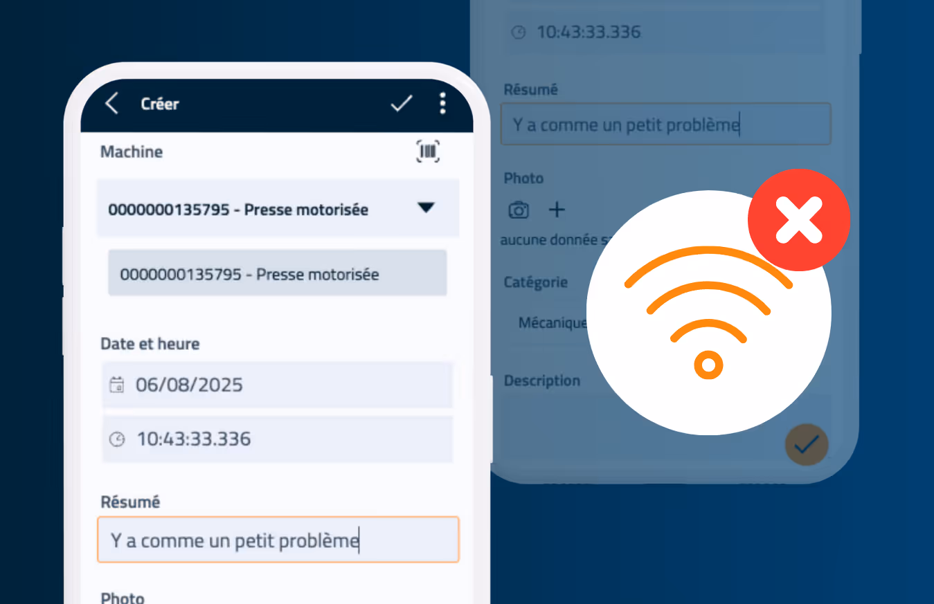 Visuel d'une application de non-conformité sur mobile