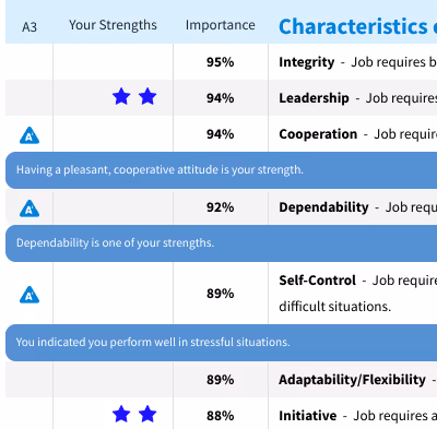 CareerFitter's Career Strengths Report