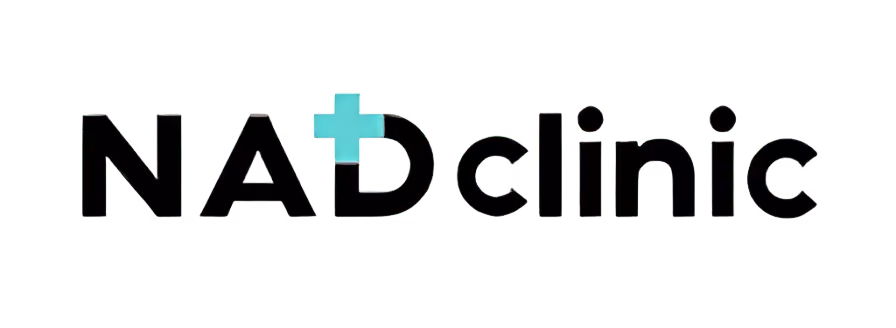 NAD clinic text logo with a teal medical cross integrated into the letter D.