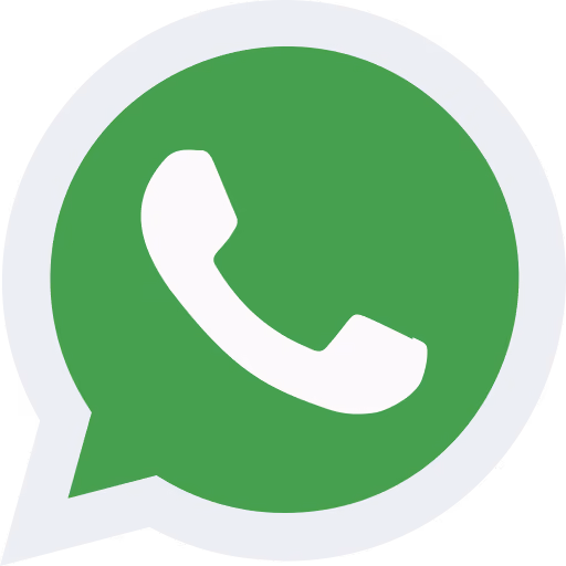 White phone handset icon inside a green chat bubble representing WhatsApp logo.