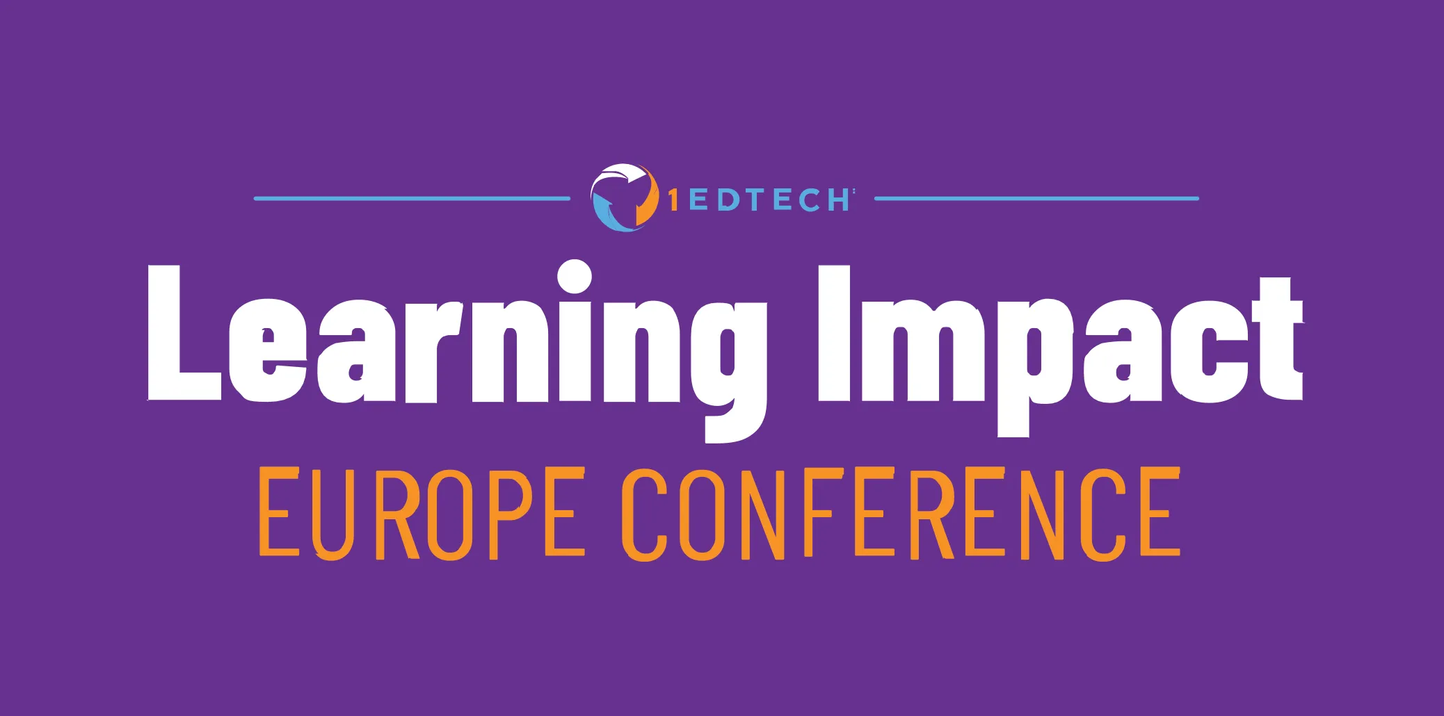 Banner for Learning Impact Europe 2025 showing dates (23–24 September 2025), location (Delft, Netherlands), and event title with purple and yellow branding.