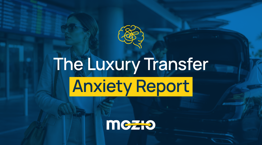 Header for the Luxury Transfer Anxiety Report, a study on traveler stress between landing and arriving abroad.