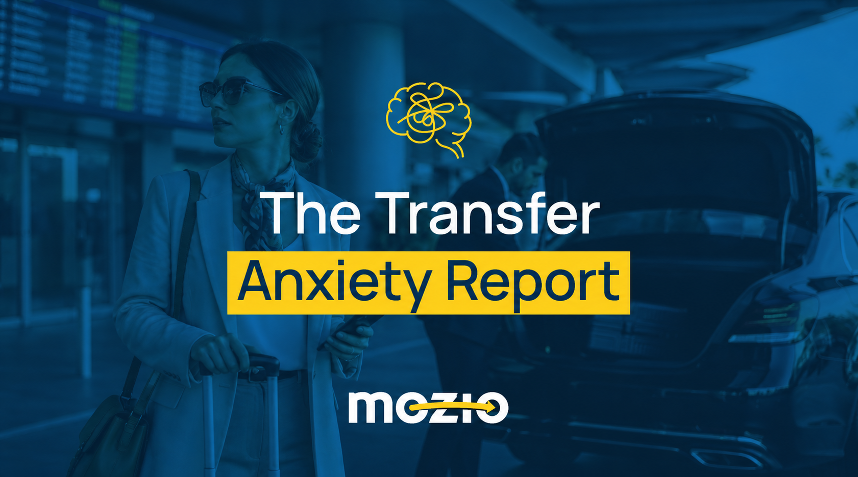 Header for the Luxury Transfer Anxiety Report, a study on traveler stress between landing and arriving abroad.