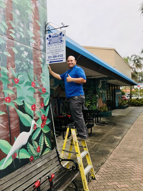 Beau Monde Builders finds its first official home with a 1,200-square-foot office in Cocoa Village, housed in the historic Barnet Bank Building.